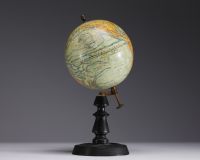 J. Forest, Paris - Globe, black turned wood base, circa 1908.