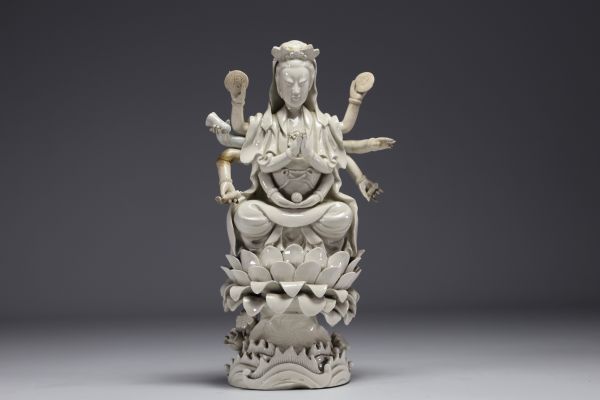China - Doumu figure in Chinese white porcelain, 17th-18th century.
