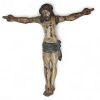Christ en croix en bois sculpté et polychromé – XVIIIe siècle École espagnole ou italienne