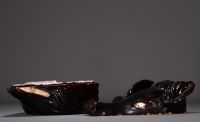 Boch Luxembourg - Terrine en forme de tête de sanglier, XIXème.