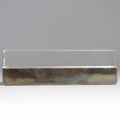 Lino SABATTINI (1925-2016) for Christofle - Jewellery box in silver-plated metal and Plexiglas.