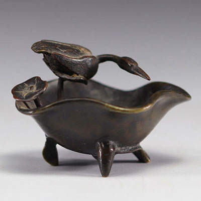 Chine - Petit brûle parfum en bronze, d'époque Ming