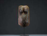 Afrique - Masque de corps figurant un ventre de femme enceinte, Makonde, Tanzanie.