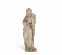 Saint ou Apôtre en pierre calcaire, France, XVIIᵉ siècle