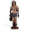 Saint Sébastien – Bois sculpté, polychromé et doré – XVIIe siècle École espagnole ou coloniale (attribuée).