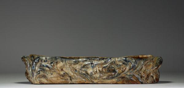 Arthur CRACO (1869-1955) attr. à - Très imposante jardinière en terre d'Andenne.