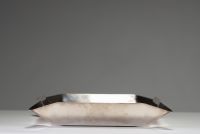 Lino SABATTINI (XX) - Silver-plated metal dish, Italy, circa 1980, signed.