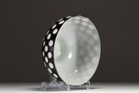 Lukas JABUREK (XX) Moser Carlsbad, attr. to - Lined glass bowl.