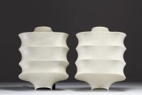 Pair of ‘Cocon’ wall lights, circa 1980.