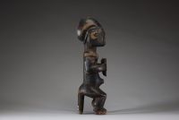 Afrique - Figure de reliquaire Fang en bois sculpté, Gabon, 1ère partie XXème.