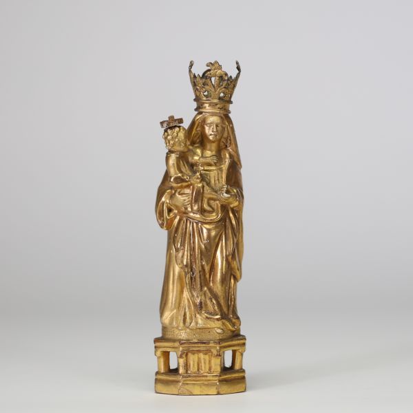 VIERGE À L’ENFANT EN BOIS DORÉ , XVIIIe siècle