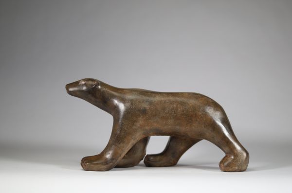 Pierre CHENET (né en 1922) – Ours polaire, sculpture en bronze