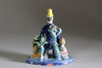 Wiener Werkstätte - Ensemble de deux céramiques vernissées, travail Viennois.
