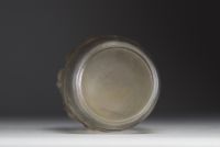 René LALIQUE (1860-1945) Pressed and patinated moulded glass ‘Sirènes’ perfume burner, circa 1920, signed.