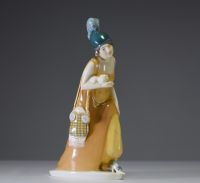 KPM, Royal Porcelain Manufactory Berlin - ‘Modern Athena’ Porcelain statue designed by Herman Hubatsch, blue sceptre mark and KPM, 1913.