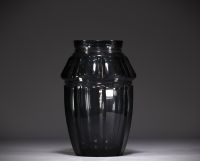Joseph SIMON (1869-1960) - Val Saint Lambert - Imposant vase dans le ton de gris, époque Art Déco.