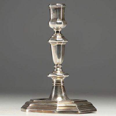 Bougeoir en argent massif, poinçon de Picardie, XVIIIe siècle.