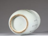 Chine - Vase en porcelaine à décor de courtisane, XIXe siècle.