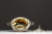 Wolfers - Solid silver and gilt vegetable dish, Wolfers hallmark under the piece, 19th century.