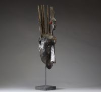 Afrique - Imposant masque « Ntomo » Bamana / Bamabara à 6 cornes, Mali, 1ère moitié XXème.