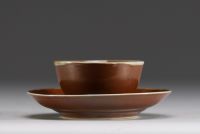China - Porcelain bowl and plate with Capuchin decoration, 18th century.