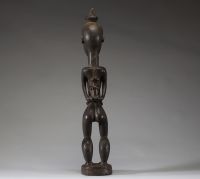 Afrique - Maternité  Baoulé en bois sculpté, Côte d’Ivoire.