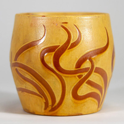 Herman A. Kahler (1865-1940)   Vase en céramique, Art Nouveau danois, circa 1905.