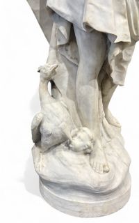 Statue en marbre de carrare , Héra femme d'hercule , non signé , vers 1800