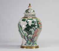 Grande potiche couverte, famille verte, époque Qing (1644-1912)