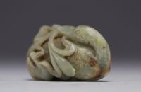 Chine - Canard en Jade sculpté, XVIIIe siècle.