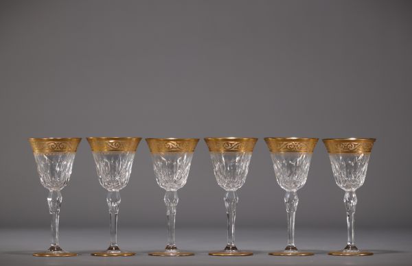 Cristallerie de Saint Louis, ensemble de six verres modèle 