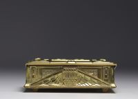 ERHARD & SÖHNE - Brass box with Egyptian motifs, circa 1920-30.