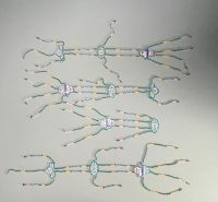 Chine - Ensemble de colliers en émaux cloisonnés et perles.