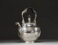 Théière en argent massif de style Empire, poinçon La Haye, Pays-Bas, 1794.