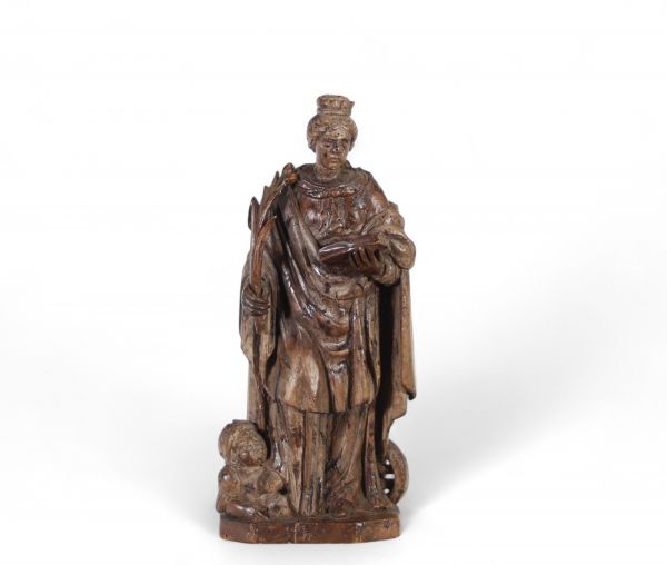 Sainte Barbe – Sculpture en bois sculpté – XVIII siècle