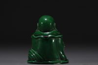 China - Buddha in green monochrome porcelain.