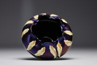 Ferdinand Von POSCHINGER (1867-1921) Polylobed iridescent and enamelled glass bowl with 