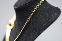 GROSSE Jewellery - Purple stone and baguette-cut rhinestone necklace in gold-plated.