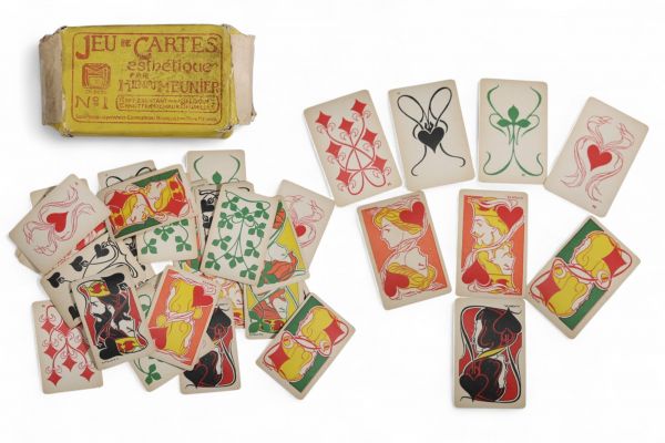 Henri Meunier (1873–1922) Jeu de Cartes publicitaire : Champagne Hau & Co, Rheims – Esthétique n°1, 1900.