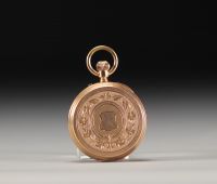 Pocket watch in 18K yellow gold 750°/°°, gross weight 76.4 gr