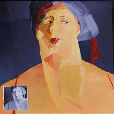 Jean-Marie BOOMPUTTE (1947- ) ‘Portrait de femme’ Large oil on canvas.
