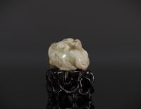 China - Carved jade buffalo, Ming period.