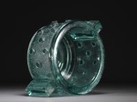 DAUM Nancy - Imposing Art Deco engraved crystal bowl.