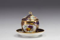 MARCOLINI, Sugar bowl in Meissen porcelain.