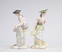 Couple en porcelaine allemande en vêtements traditionnels