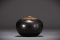 Suzanne RAMIÉ (1905-1964) Vase en céramique vernissée en dégradé de brun, atelier Madoura.