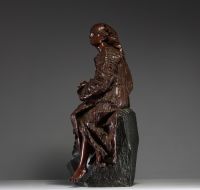 Gaston VEUVENOT LEROUX (1854-1942) ‘Aïda’ Large bronze sculpture with multiple patinas, signed on the base.