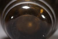 MULLER Frères Lunéville - Petit vase Art Déco en verre teinté brun et sablé.