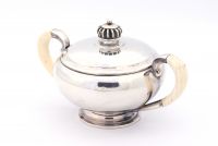 Axel SOLOMONSEN (20th century) Solid silver coffee service, hallmarked 925.