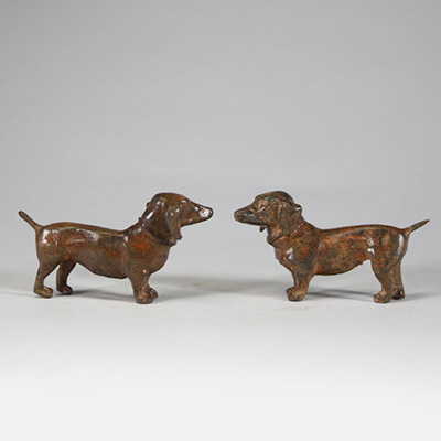 Pierre CHENET (né en 1922) – Couple de chiens 